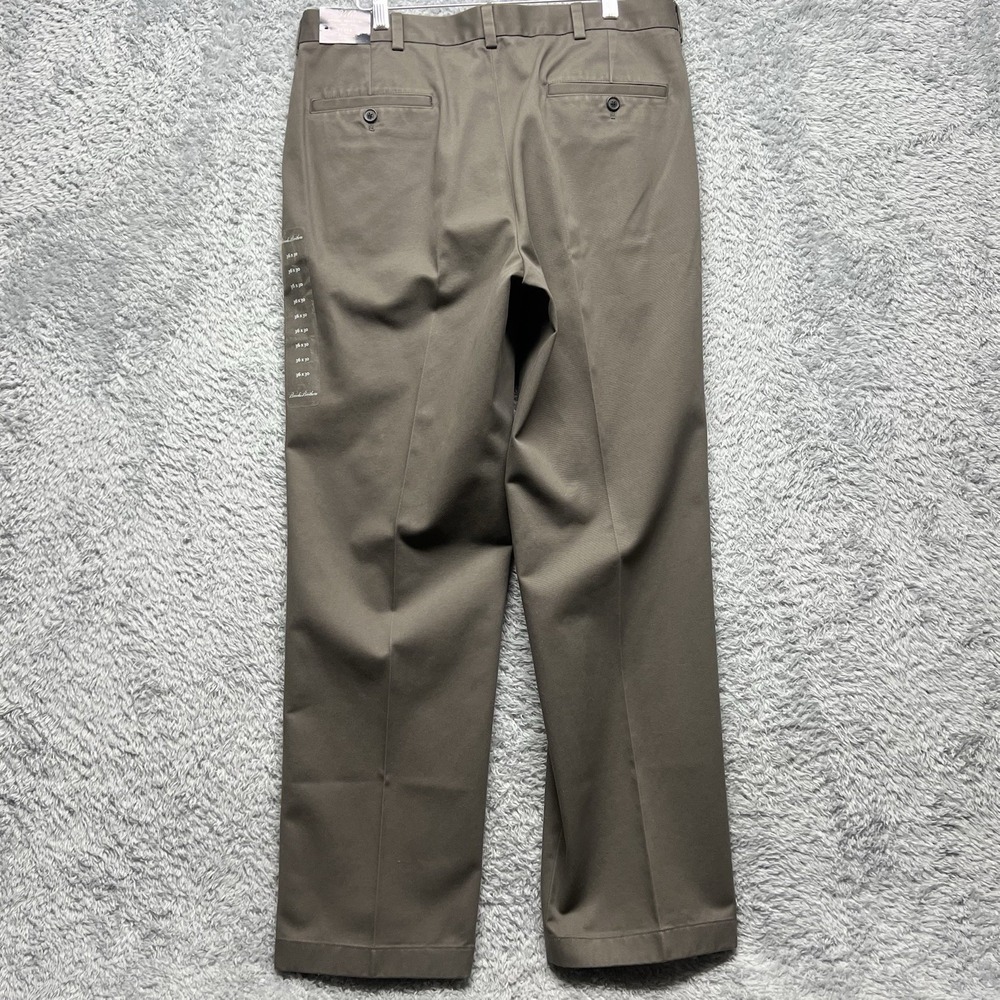 Brooks Brothers Pants 36x30 Brown Clark‎ Advantage Chino Wrinkle Free Straight